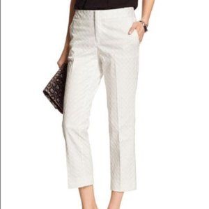 Banana Republic Hampton White Stretch Capri Crop Pants